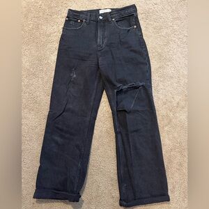 Abercrombie & Fitch Black Distressed Jeans
